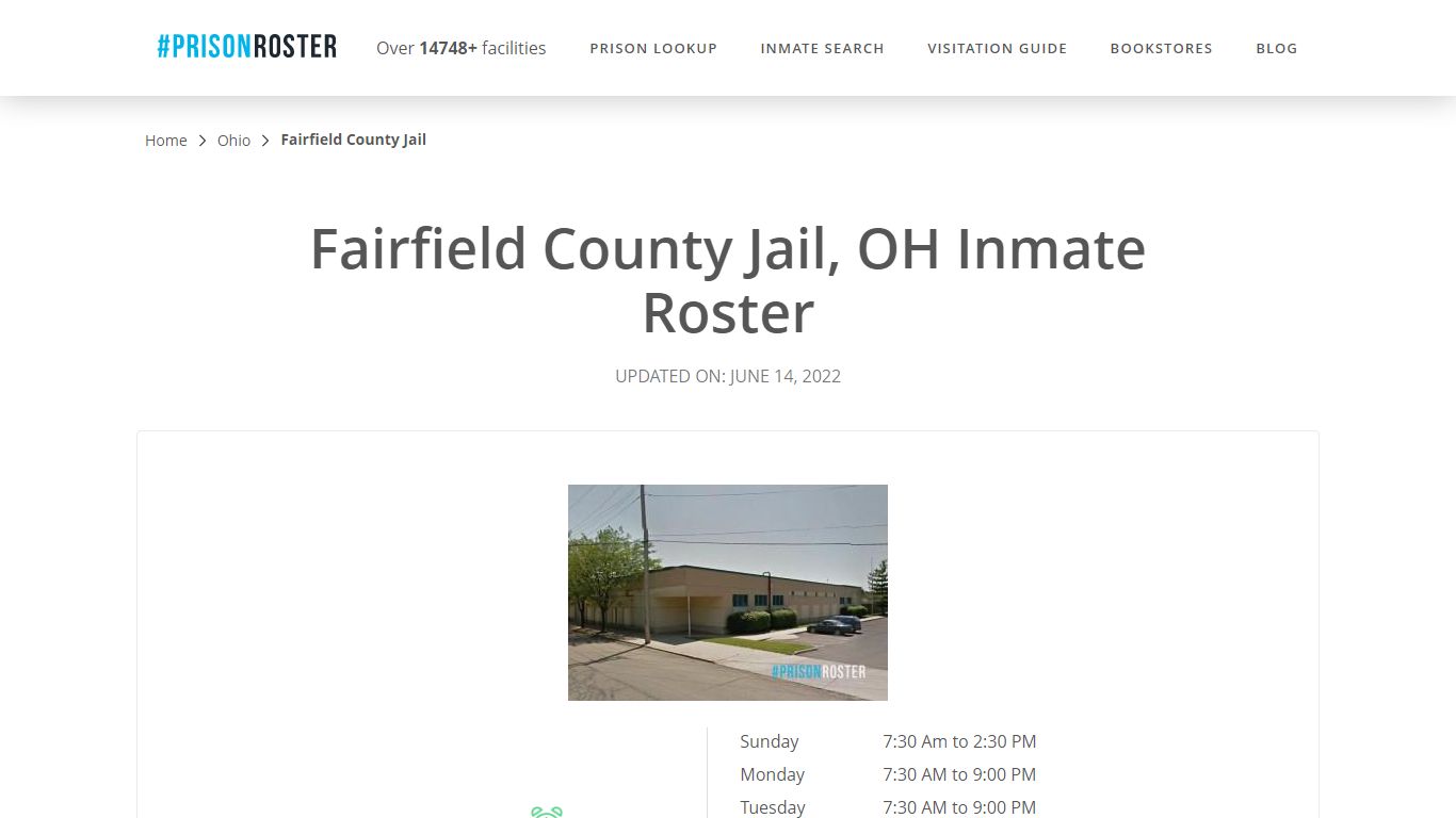 Fairfield County Jail, OH Inmate Roster